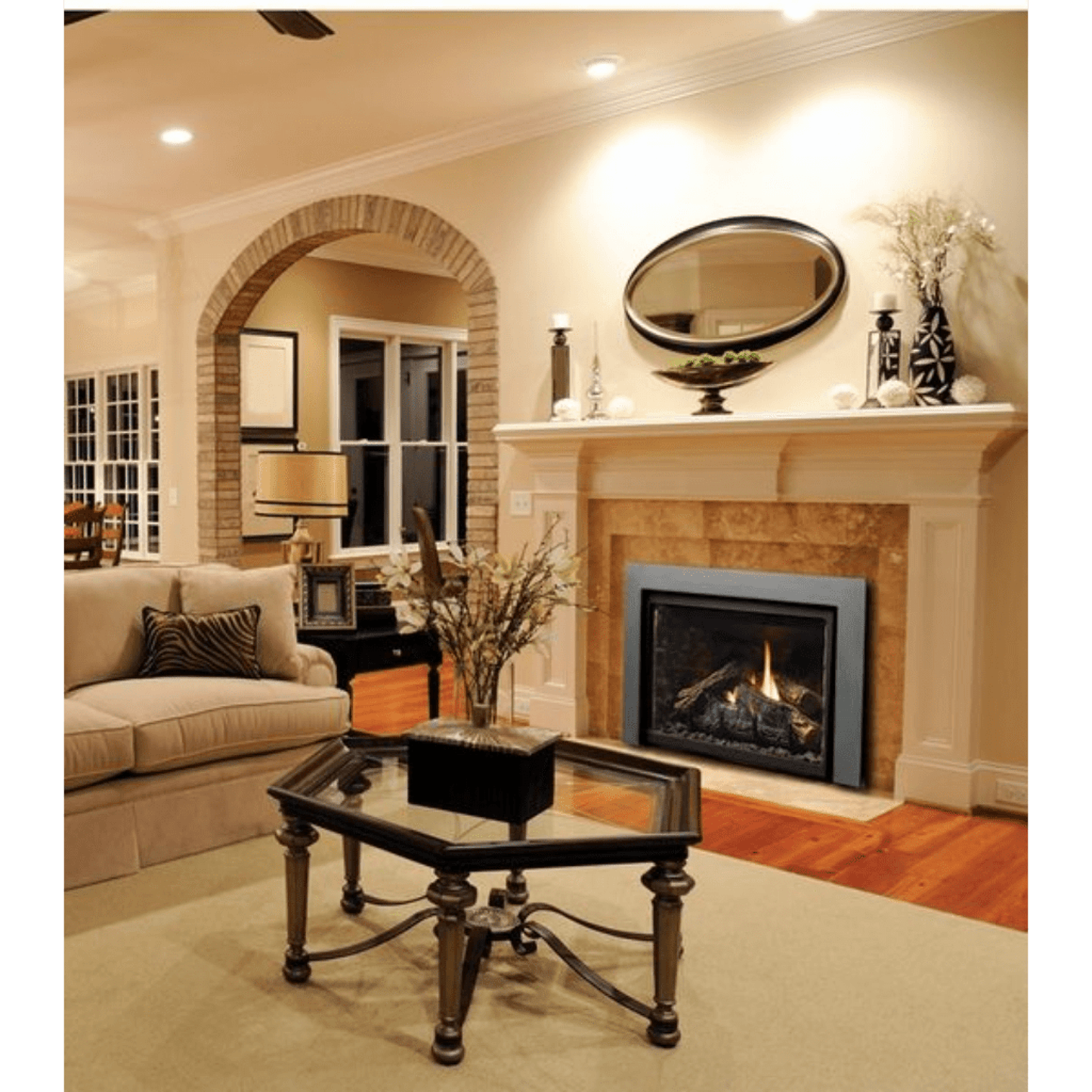 Kingsman IDV26 33" Millivolt Control, Propane Gas Direct Vent Fireplace Insert