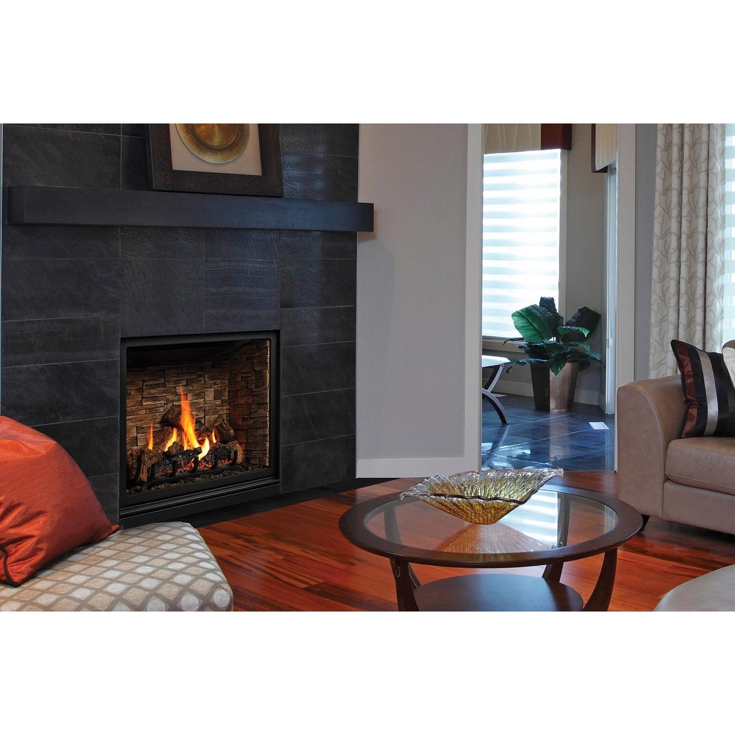 Kingsman ZCV42 42" Zero Clearance Millivolt Control, Natural Gas Direct Vent Fireplace