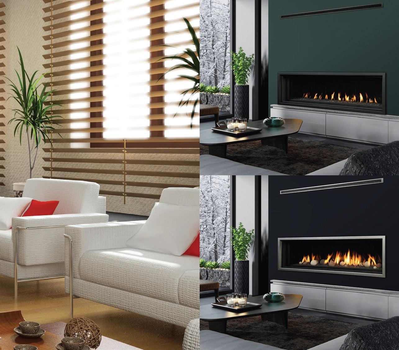 Kingsman ZCVRB72 72" Zero Clearance Intermittent Pilot Control, Natural Gas Direct Vent Linear Fireplace