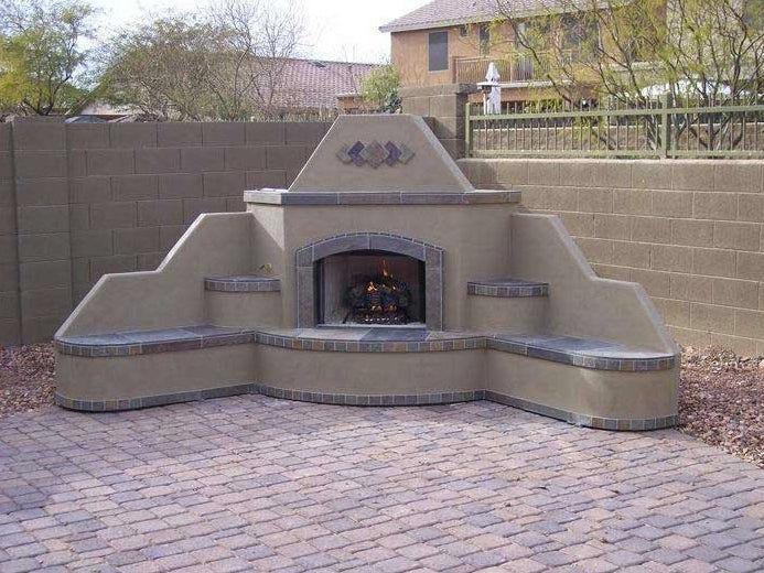 Kokomo Santa Fe 96" Natural Gas Outdoor Corner Fireplace