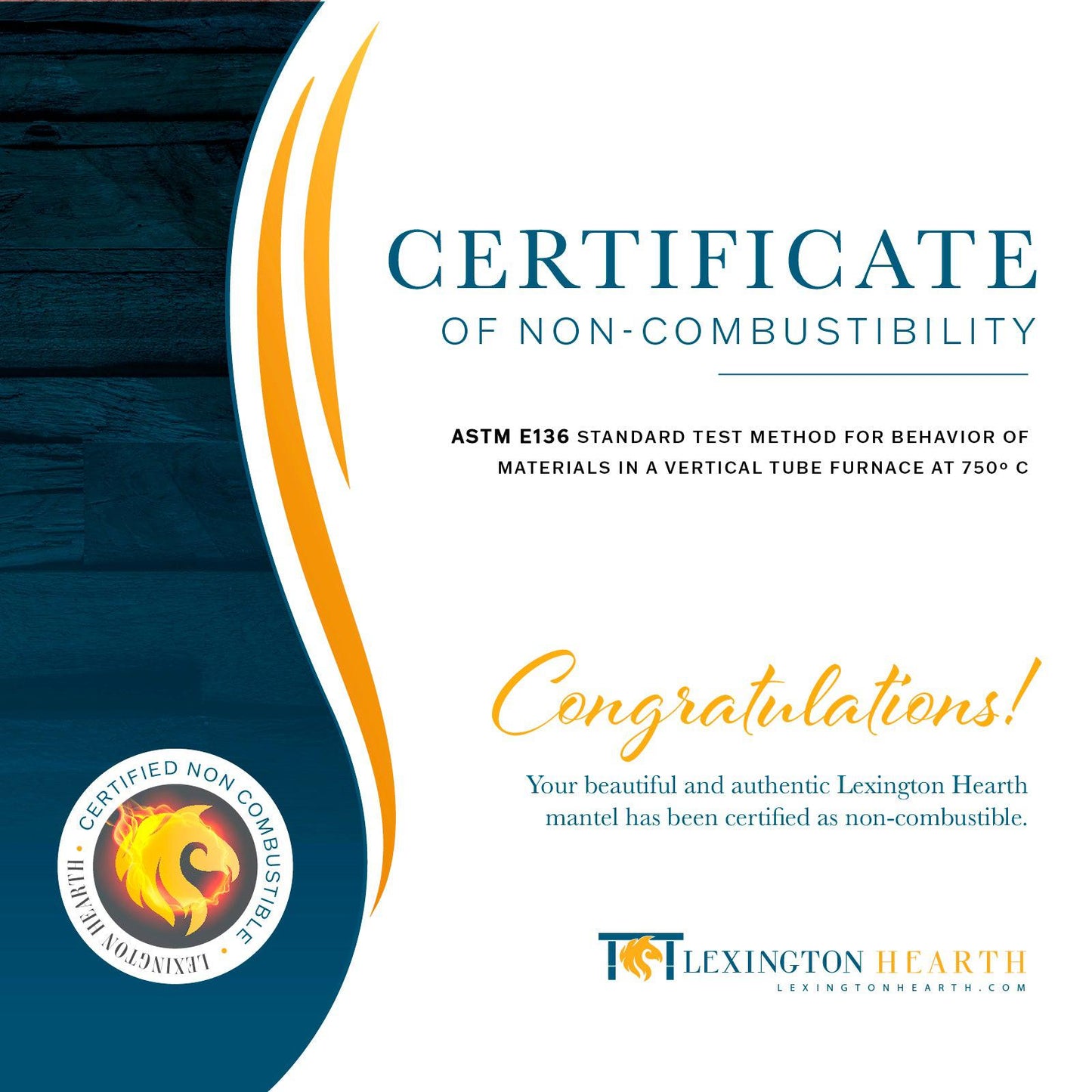 Lexington Hearth Half-Round Sleeper 72" Non-Combustible Weathered Gray Mantel Shelf Kit