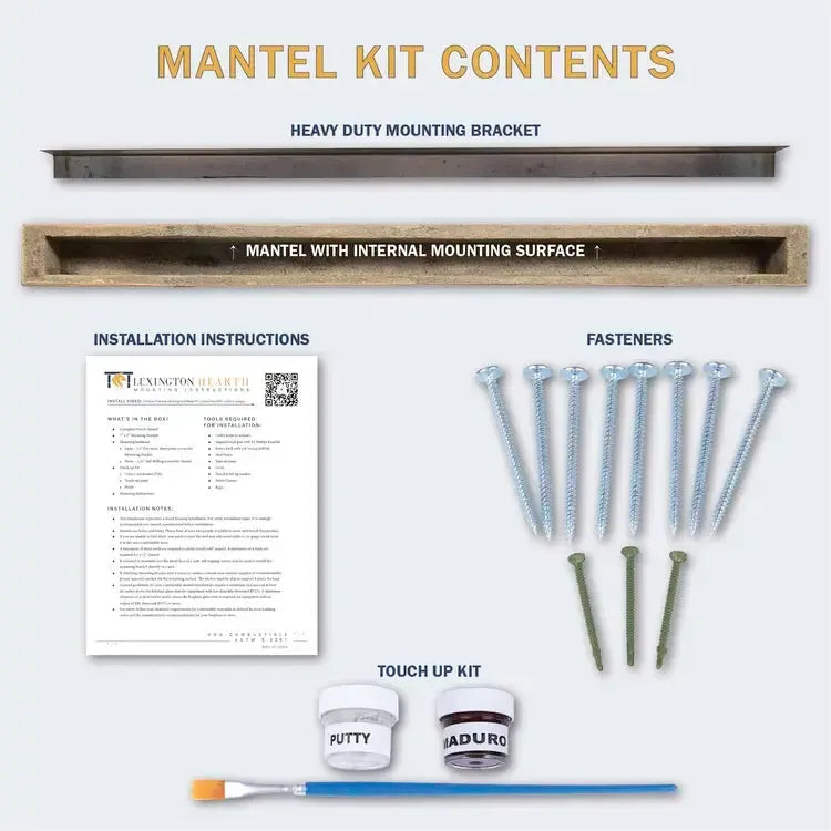 Lexington Hearth Horizon 60" L x 4" D Sahara Sand Non-Combustible Mantel