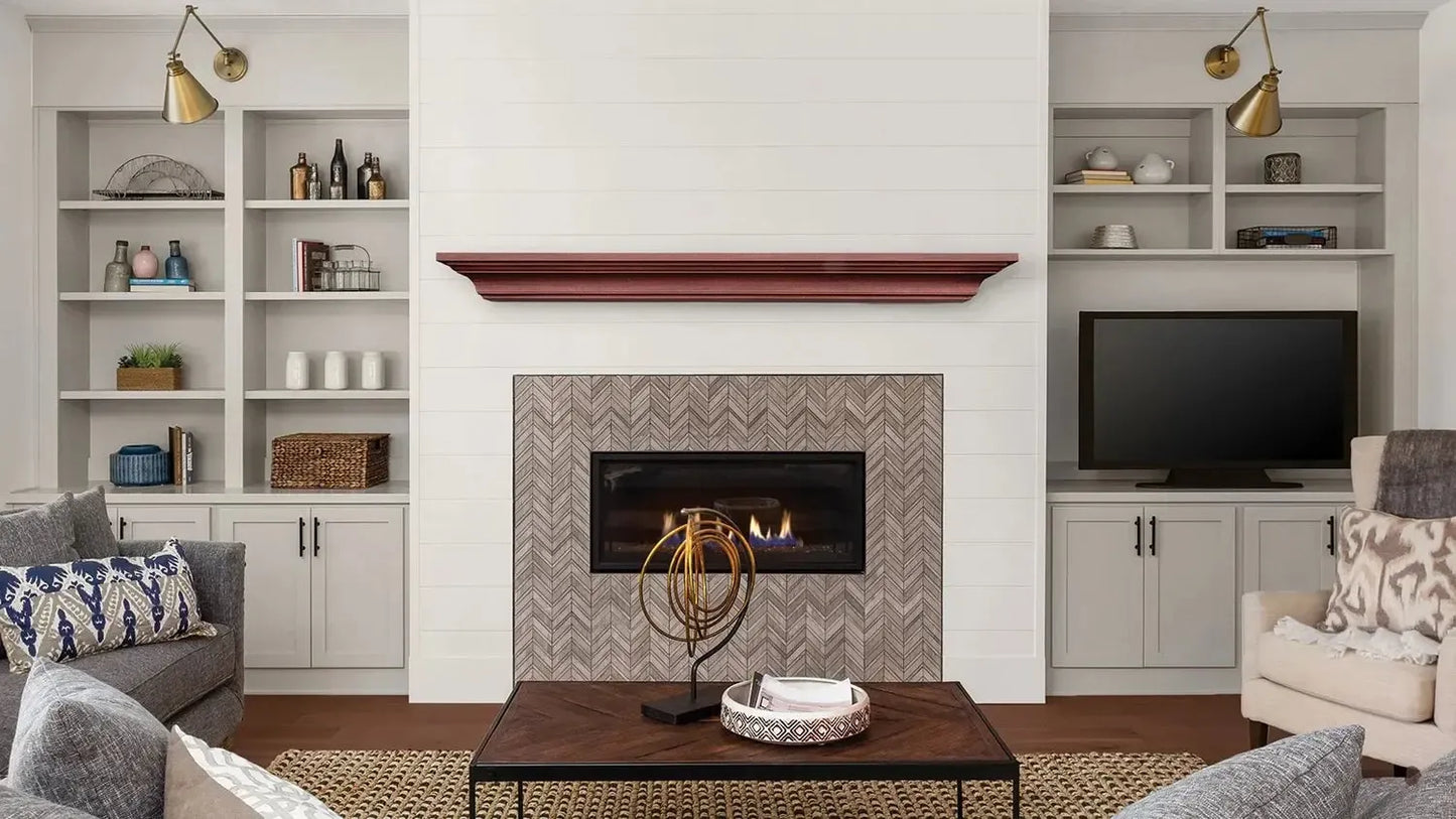 Lexington Hearth Kenton 48" Cherry Wood Mantel Shelf Kit