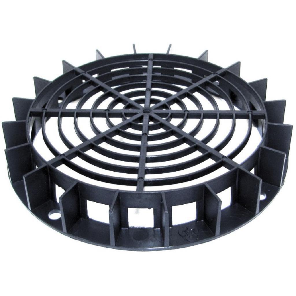 Love-Less Ash 11151 8" x 4" Round Black Wet and Dry Cage Vacuum Vent