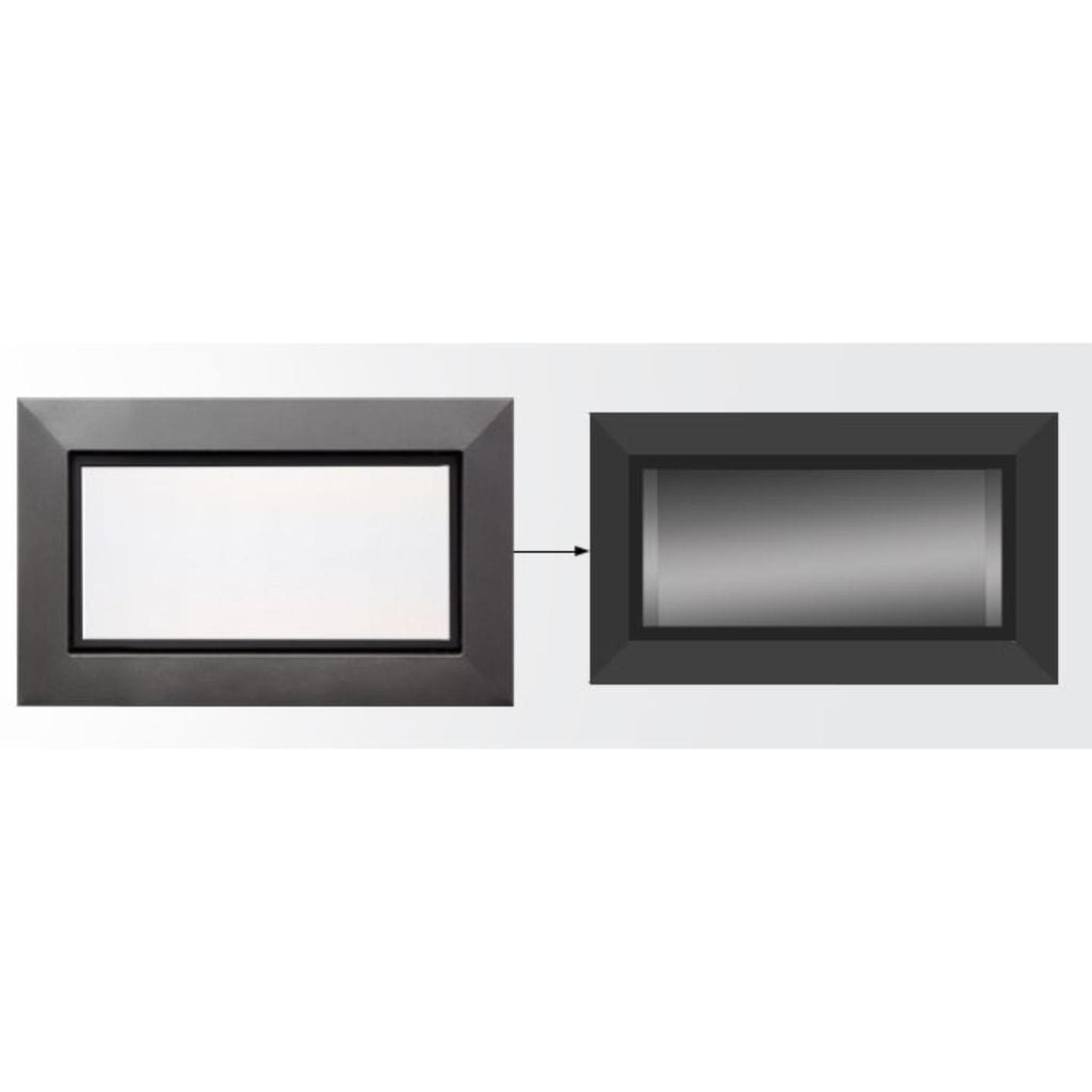 Majestic 2-Piece Black Picture Frame Front for Echelon II See-Through 36" Gas Fireplace