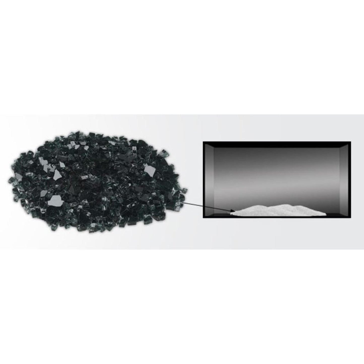 Majestic 21 Lbs. Onyx Reflective Crushed Fire Glass Media