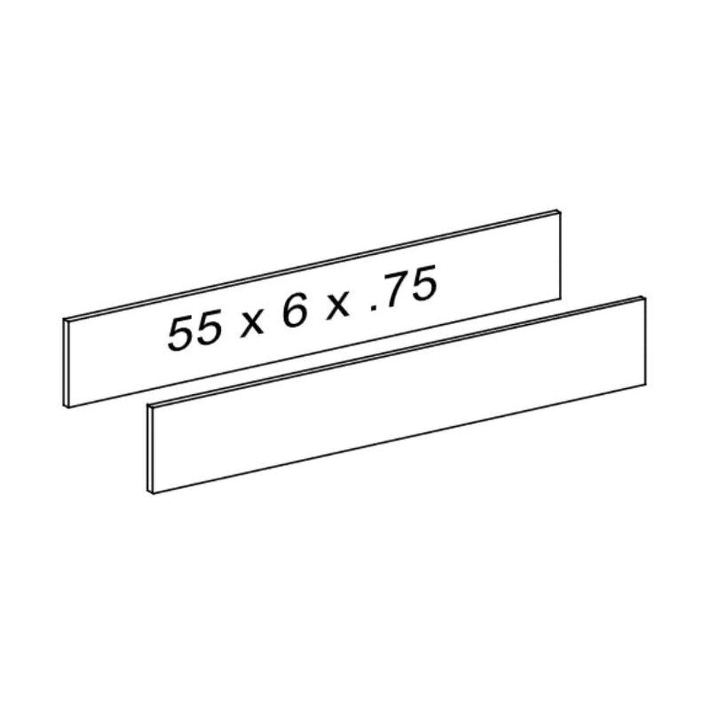 Majestic 55" x 6" Driftwood Marble Linear Header and Riser