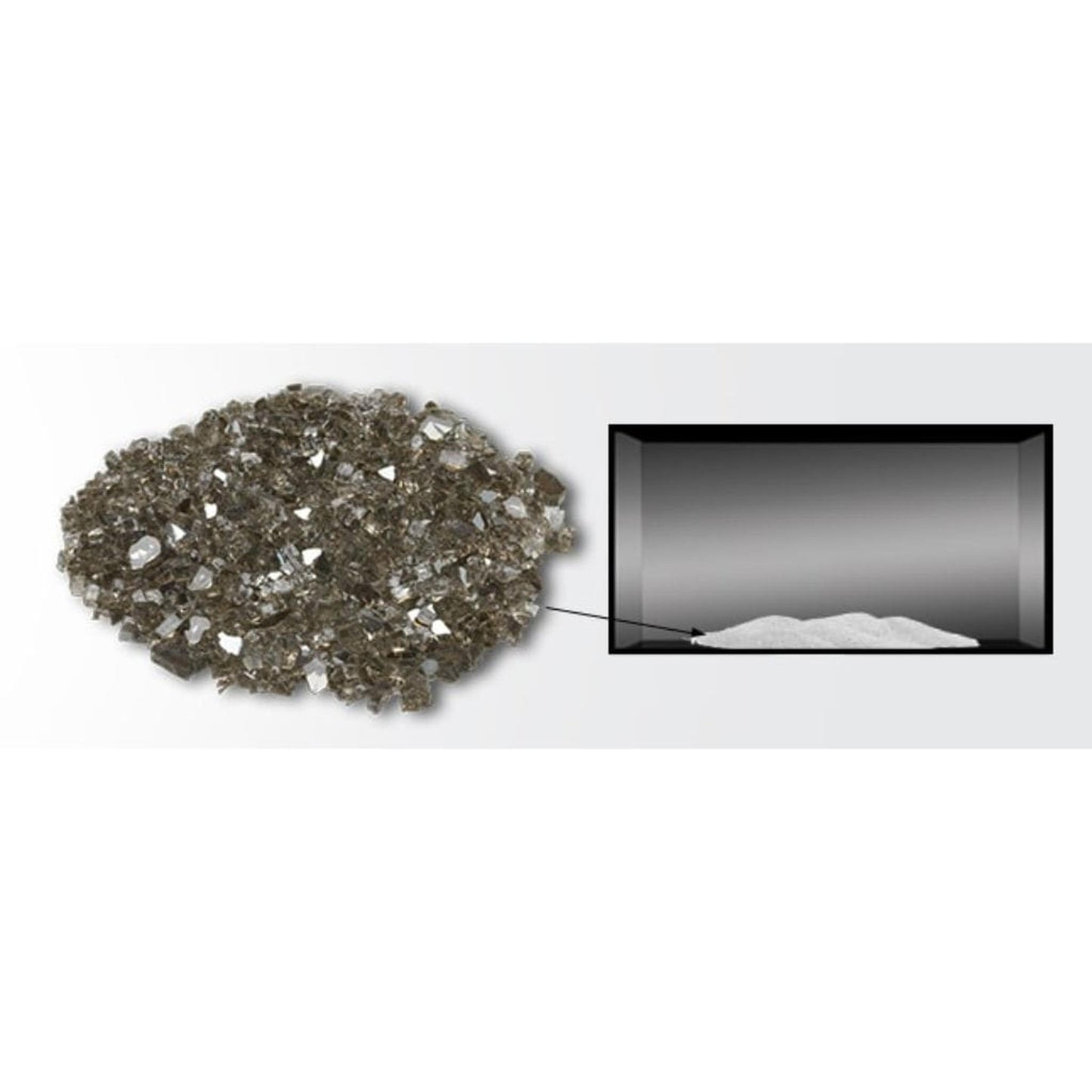 Majestic 6 Lbs. Bronze Reflective Crushed Fire Glass Media