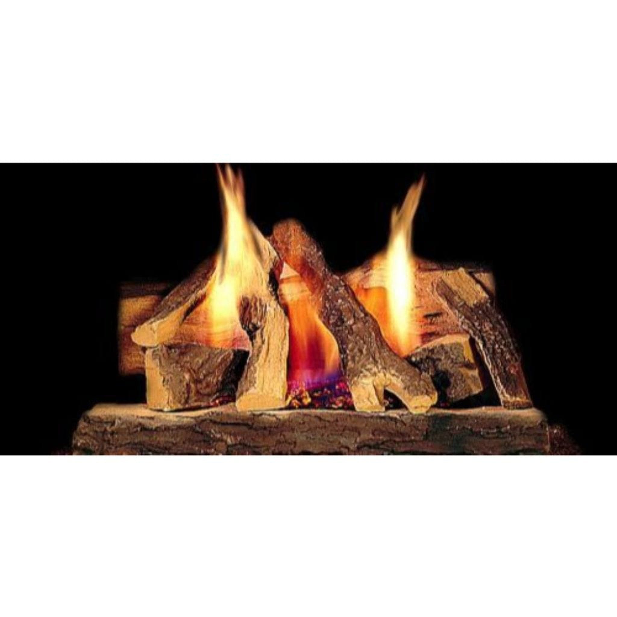 Majestic Campfire Fiber Gas Log Set with Stainless Steel Burner and He – US  Fireplace Store