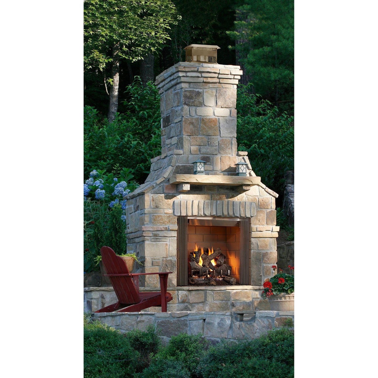 Majestic Castlewood 42" Traditional Outdoor Wood Burning Fireplace