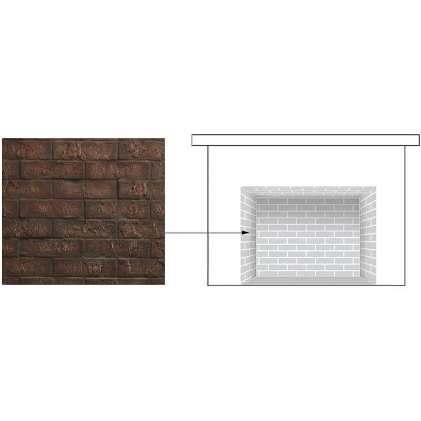Majestic Cottage Red Brick Interior Panels for Quartz 32" Gas Fireplace