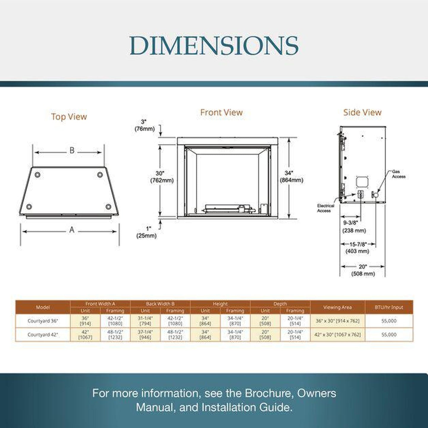 Majestic Courtyard 42" Traditional Outdoor Vent-Free Natural Gas Fireplace With Traditional Stacked Concrete Refractory and IntelliFire Ignition System