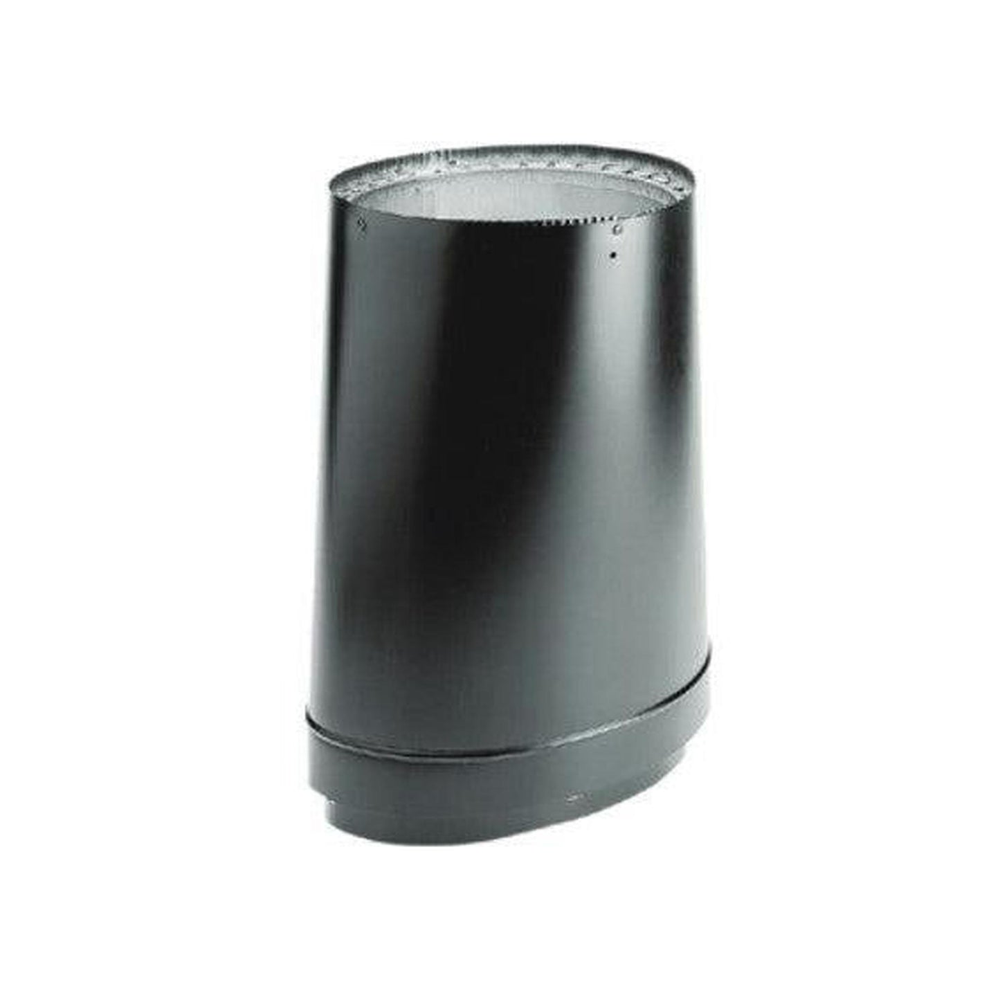 Majestic DVL 6" x 14.5" Black Double Wall Oval-to-Round Adapter