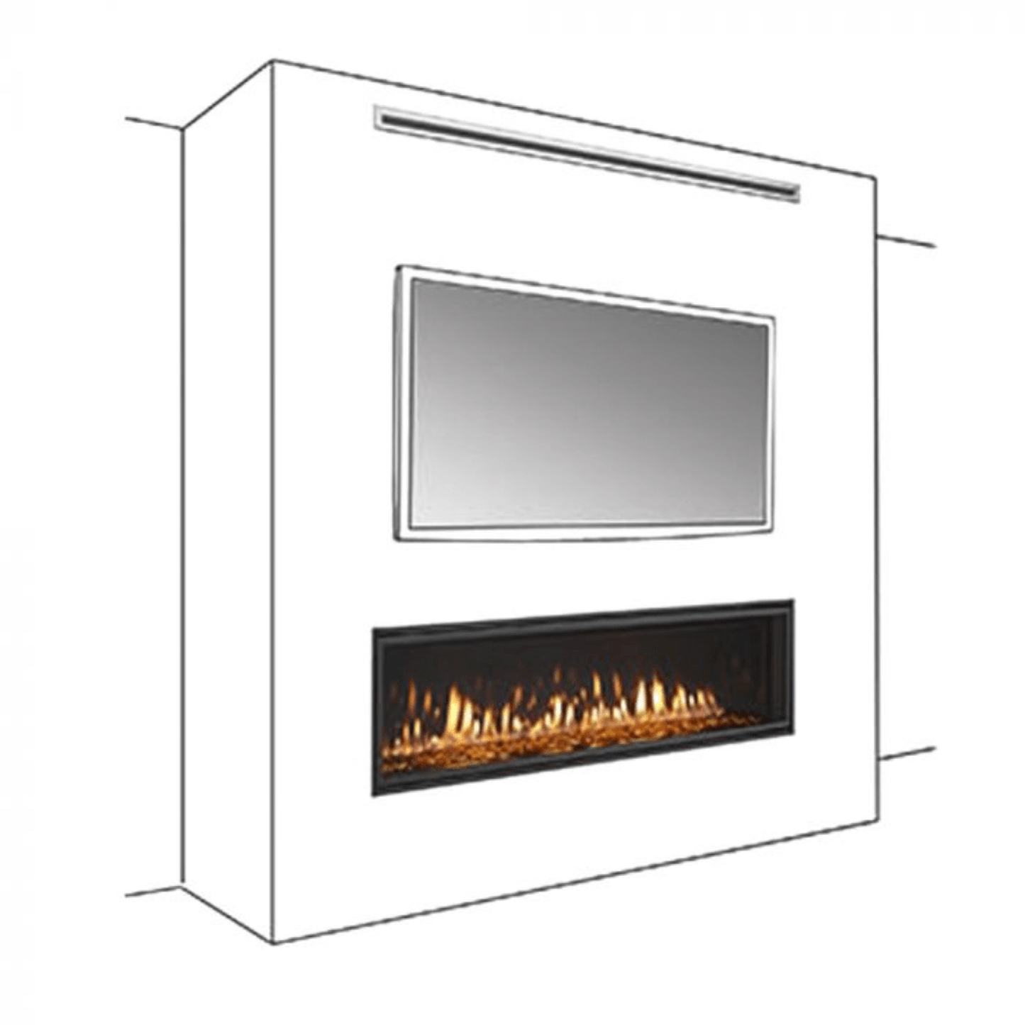 Majestic Ducted Vent Trim for Front Discharge Ducted Passive Heat Kit for Echelon II 48" Gas Fireplace