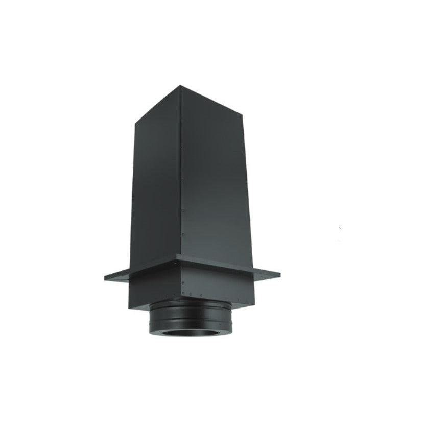 Majestic DuraTech 6" x 24" Black Reduced Clearance Square Ceiling Support Box