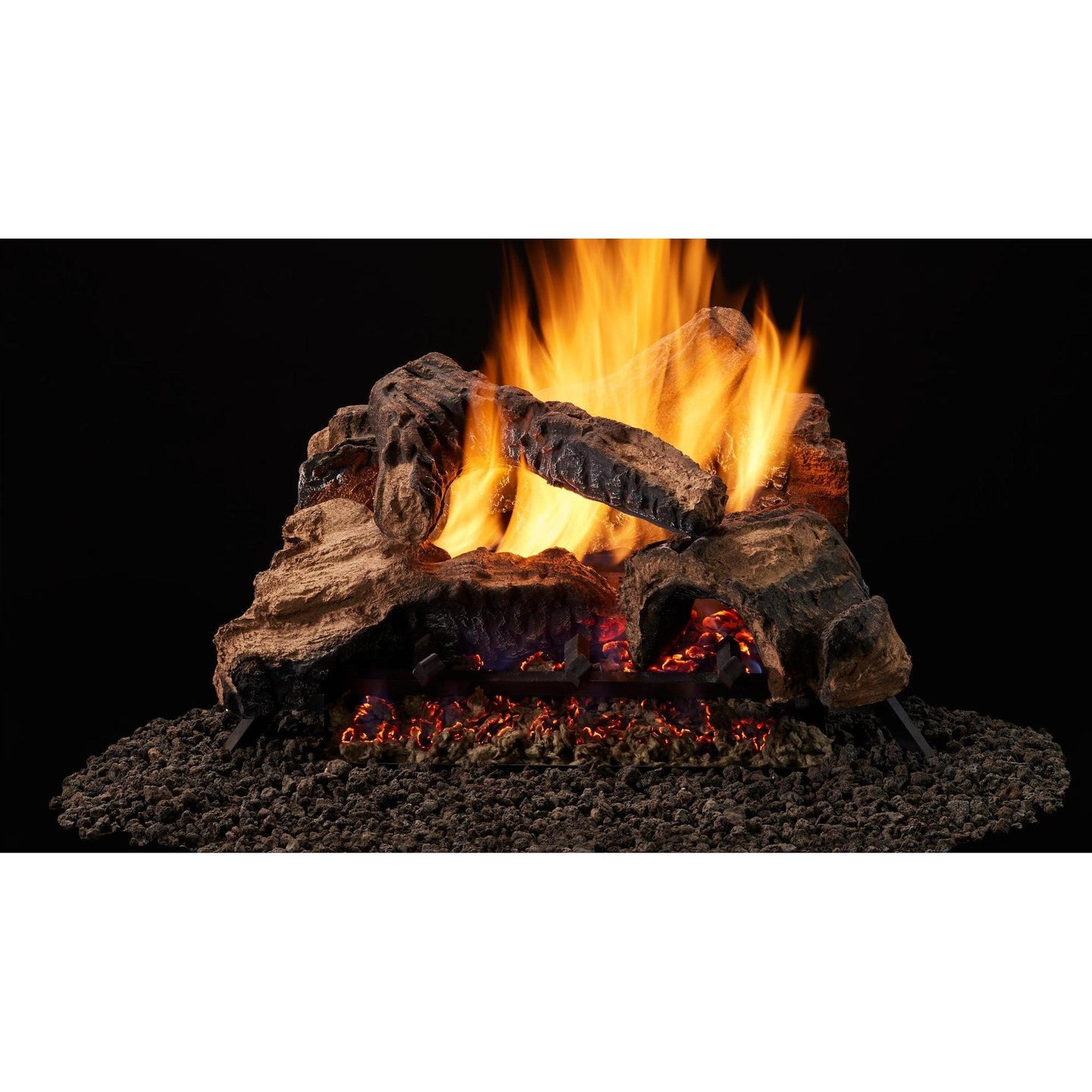 Majestic Duzy 2 18"/24" 4-Piece Fiber Ceramic Vented Gas Log Set