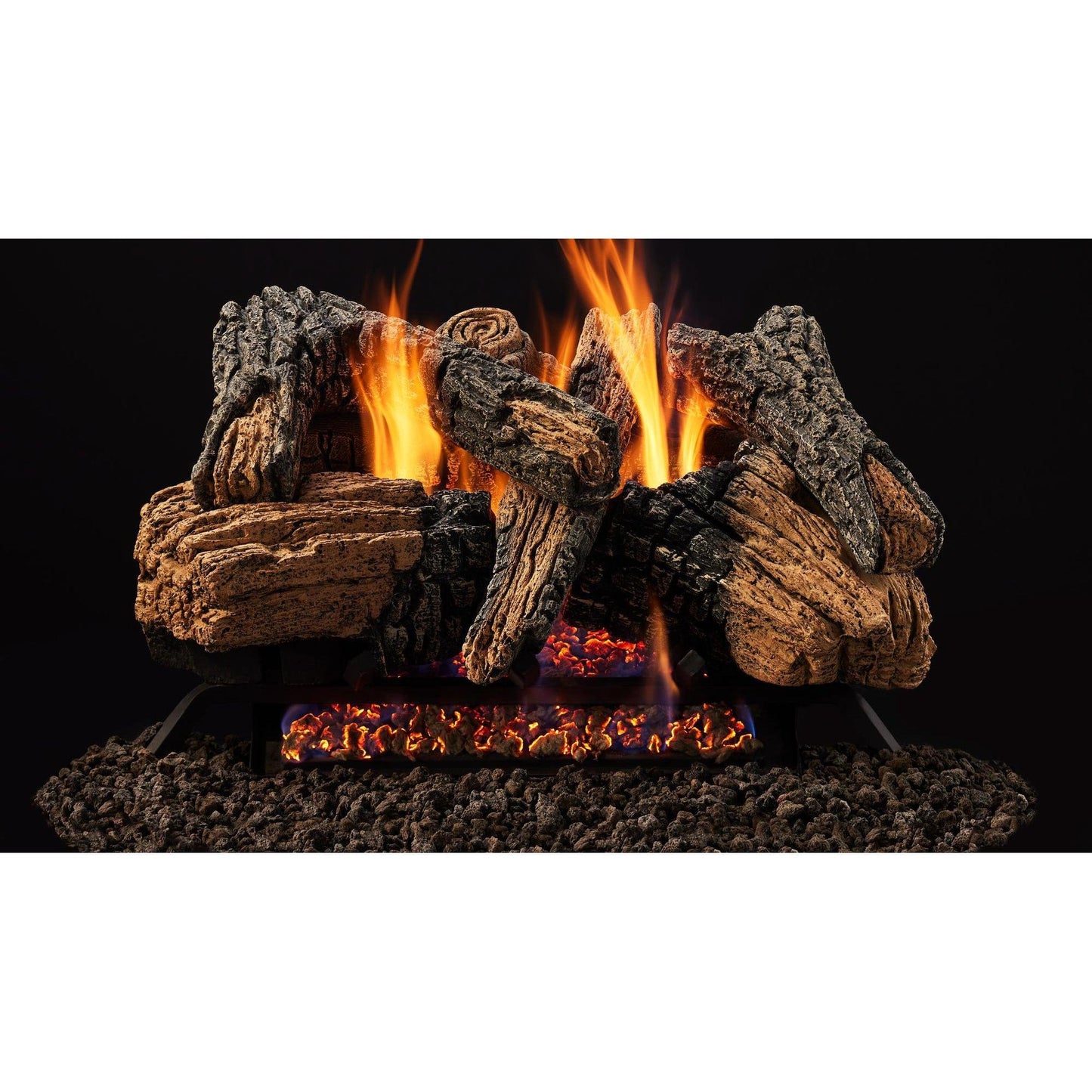 Majestic Duzy 3 18"/24" 6-Piece Refractory Cement Vented Gas Log Set