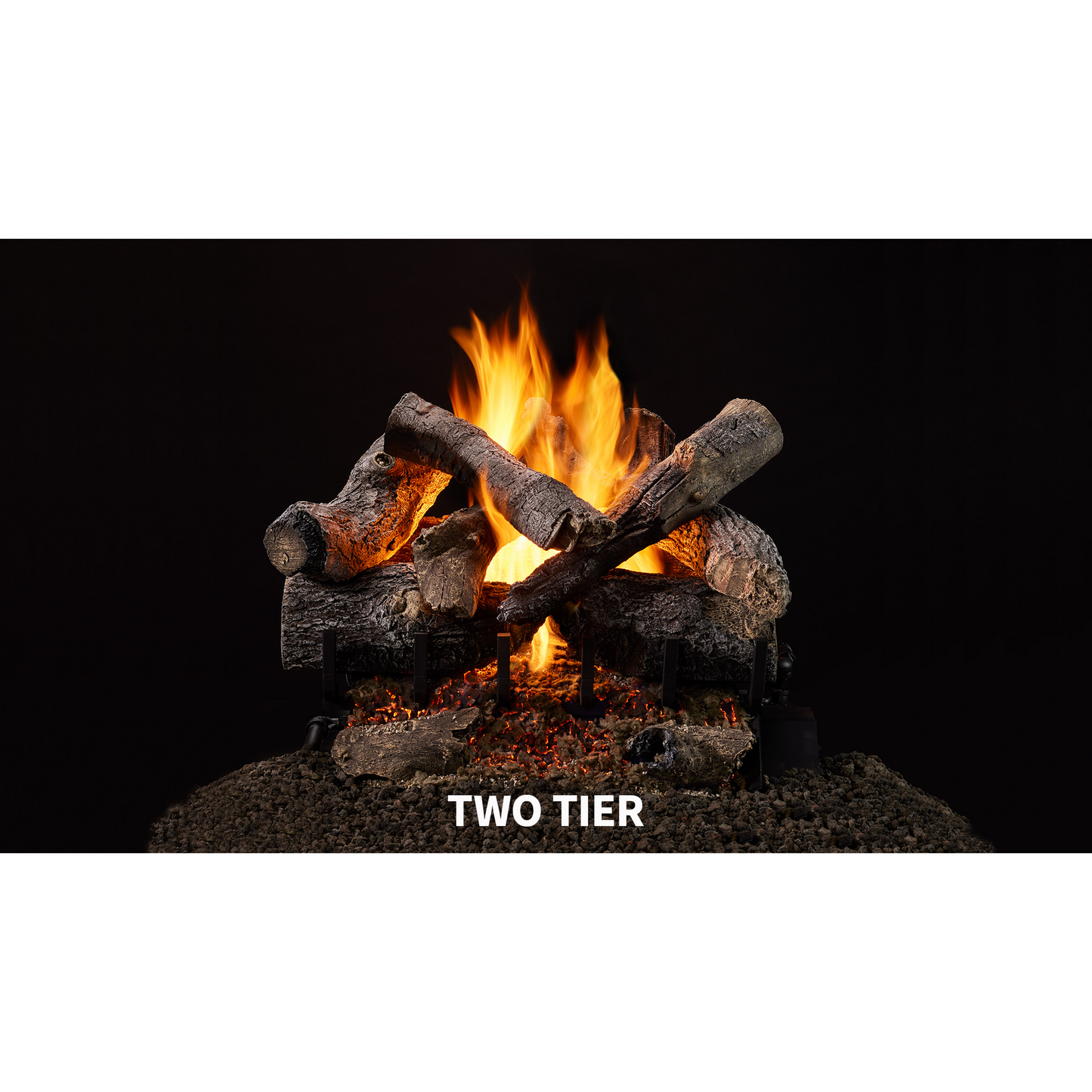Majestic Grand Oak 30" 12-Piece 2-Tier Vented Gas Log Set