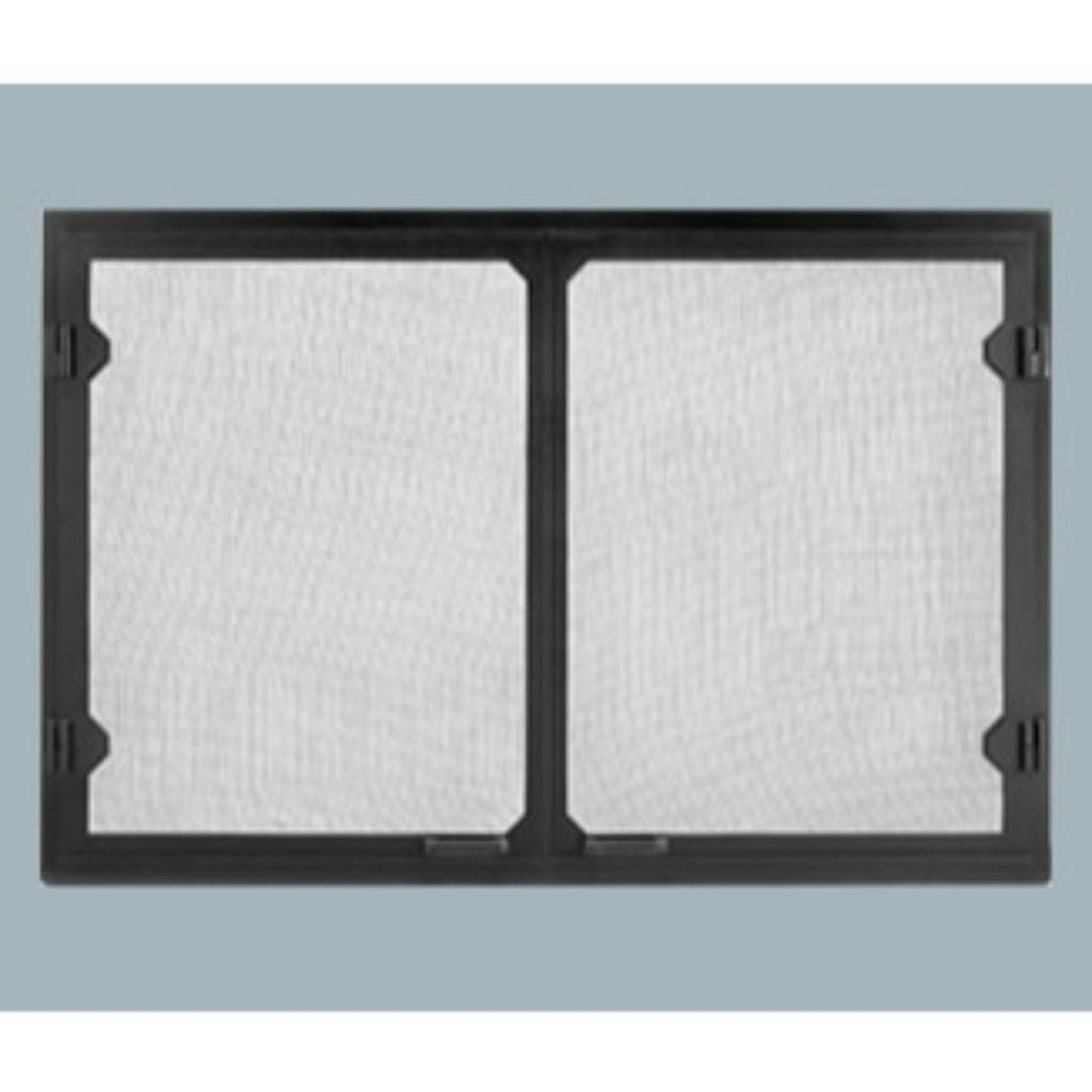 Majestic Grand Vista Black Cabinet Style Mesh Doors for Biltmore 36" Wood Burning Fireplace