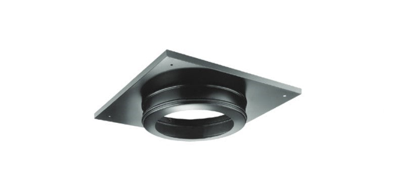 Majestic PelletVent Pro 3" - 4" Black Ceiling Support/Wall Thimble Cover