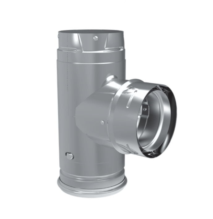 Majestic PelletVent Pro 4" Galvalume Single Tee With Clean-Out Tee Cap