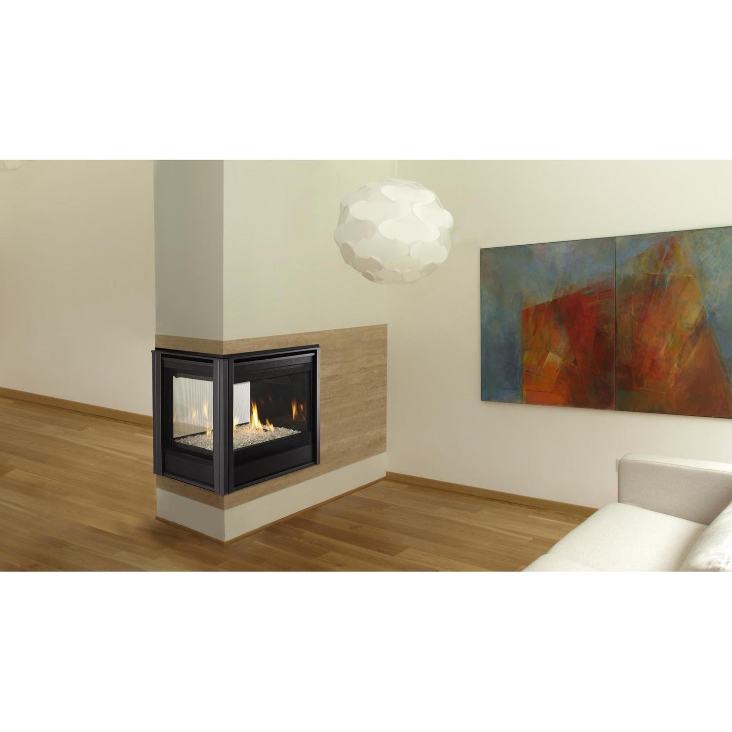 Majestic Pier 36" Traditional Multi-Sided Top/Rear Direct Vent Natural Gas Fireplace With IntelliFire Touch Ignition System