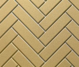 Majestic Yellow Herringbone Brick Refractory Extension for Ashland Wood Burning Fireplace