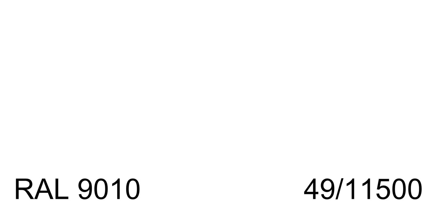 Malm 8" Diameter 90 Degree Elbow With RAL 9010 49/11500 Powder Coat Finish