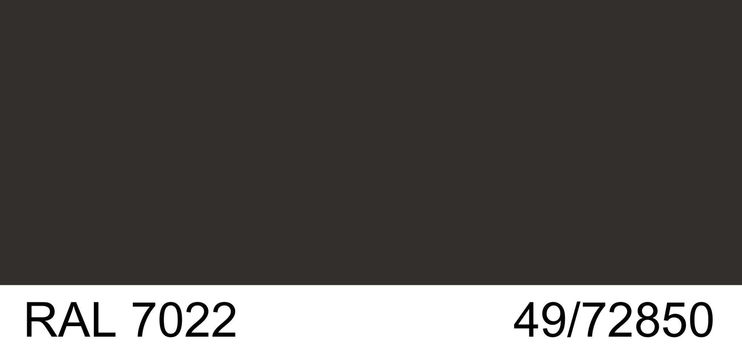 Malm Imperial Carousel 42" Freestanding Natural Gas Fireplace With Remote Control, RAL 7022 49/72850 Powder Coat Top and Matte Black Base