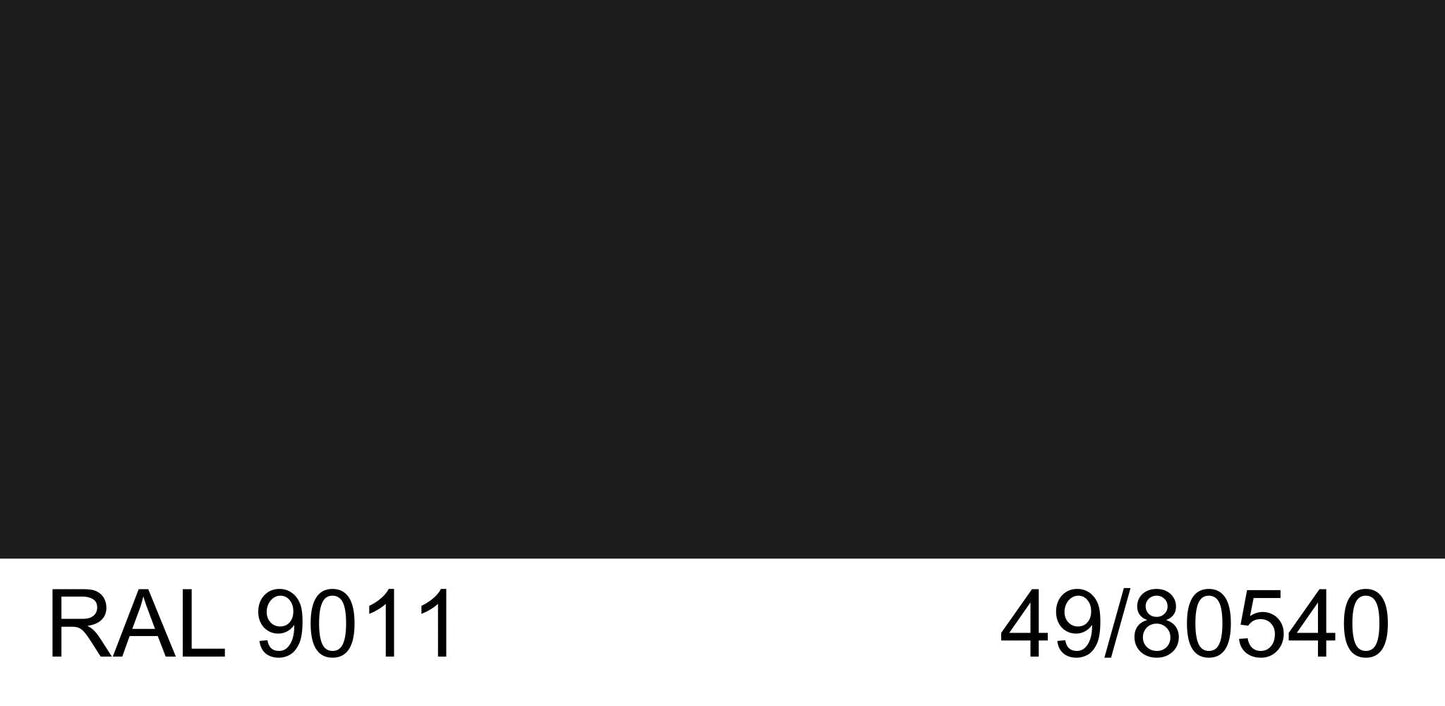 Malm Imperial Carousel 42" Freestanding Propane Gas Fireplace With Remote Control, RAL 9011 49/80540 Powder Coat Top and Matte Black Base