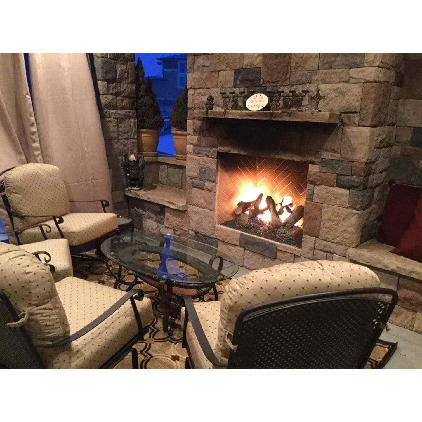 Mason-Lite 39" Pre-Cast Masonry Firebox Kit with 2ft Masonry Chimney