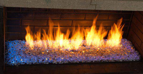 Mason-Lite Opalescence 48" Linear Drop-In Vent Free Natural Gas Burner With LED Lights