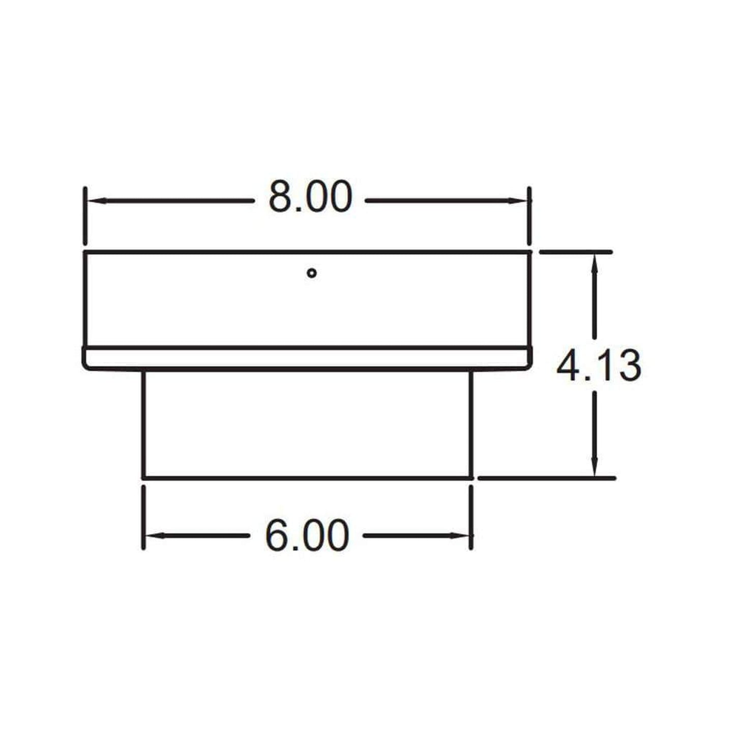 Metal-Fab 6" to 8" Black Double Wall Increaser