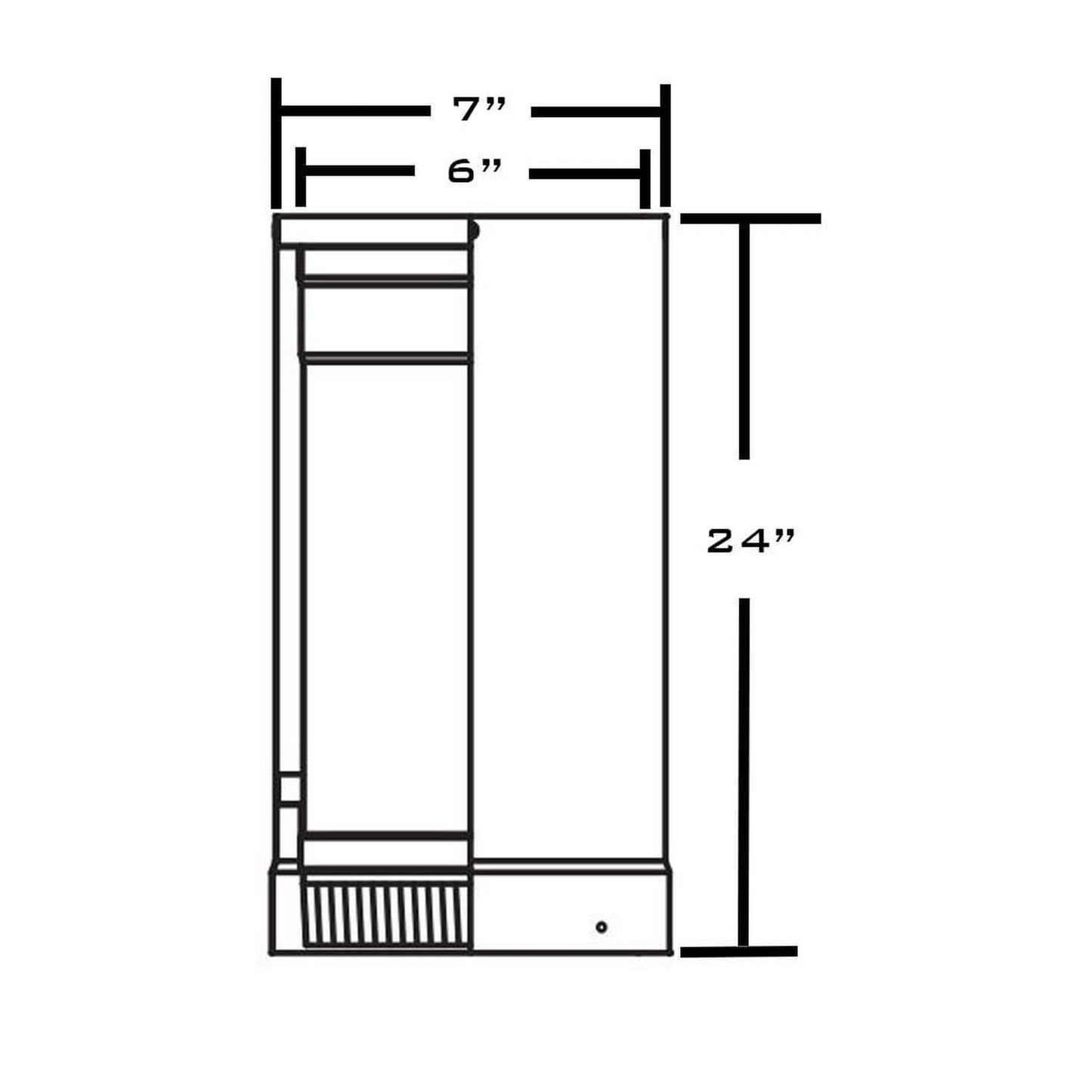 Metal-Fab 6" x 24" Black Double Wall Stove Pipe