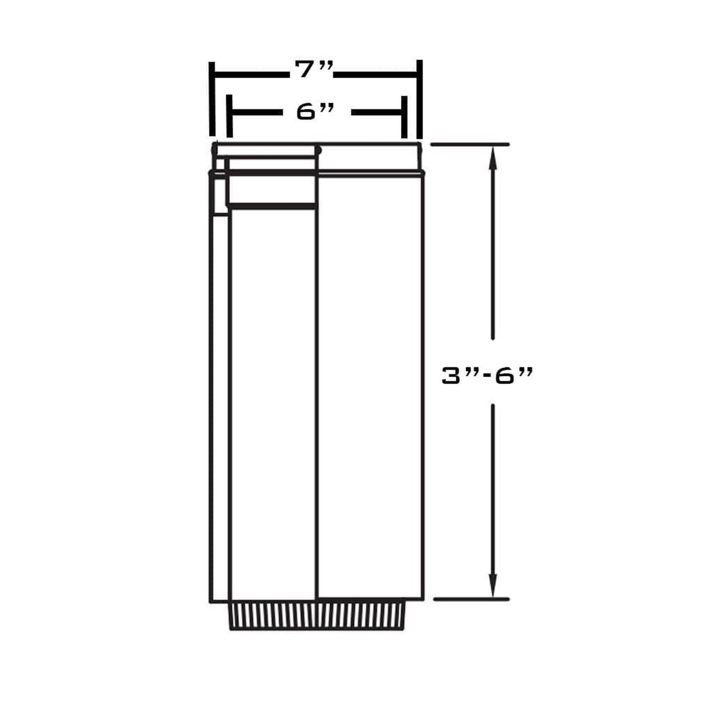 Metal-Fab 6" x 8" Black Double Wall Adjustable Stove Pipe