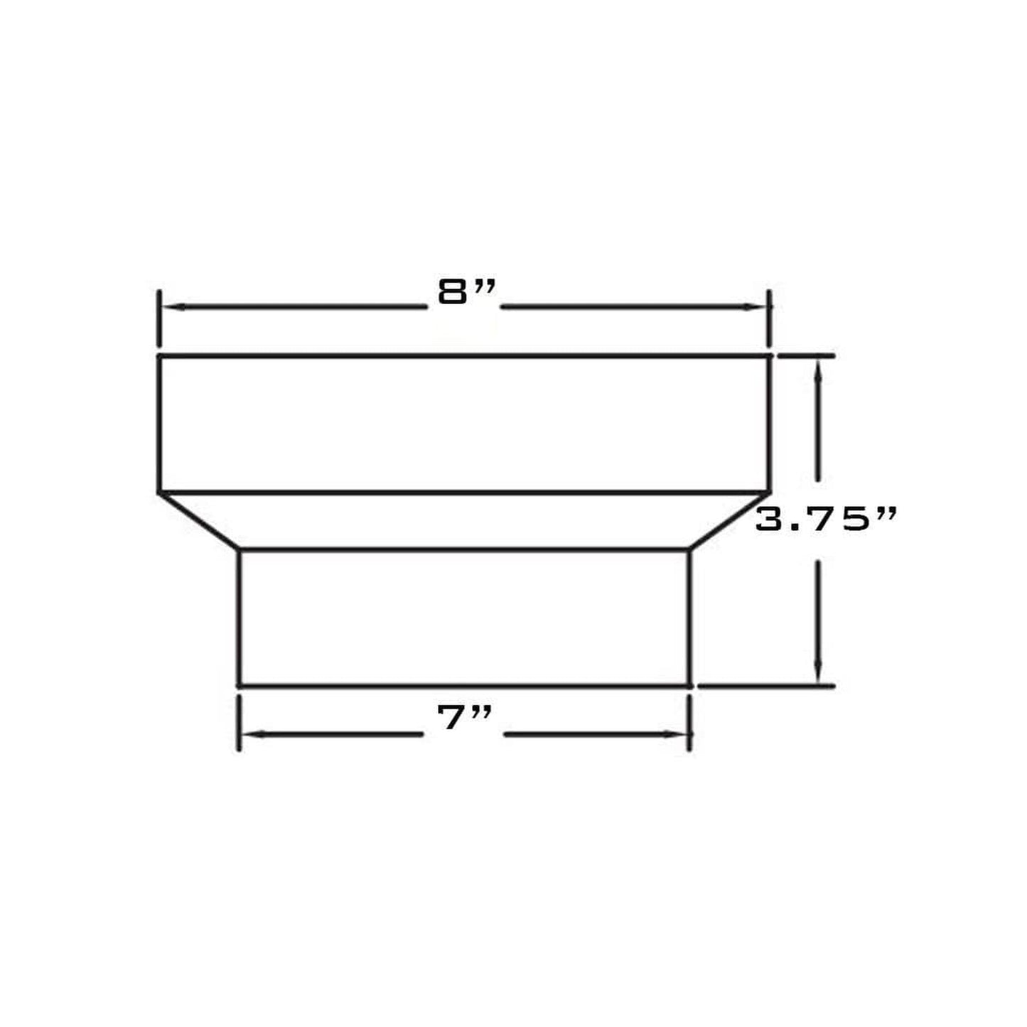 Metal-Fab 7" to 8" Black Single Wall Increaser