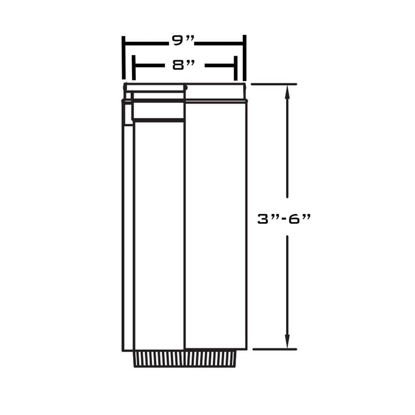 Metal-Fab 8" x 8" Black Double Wall Adjustable Stove Pipe