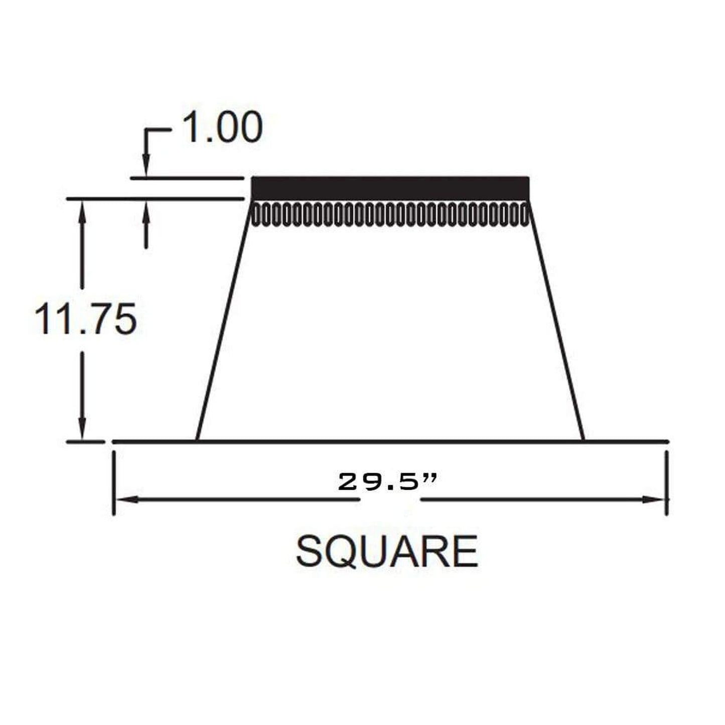 Metal-Fab Air-Cooled Temp/Guard 12" Tall Cone Flashing Flat to 2/12