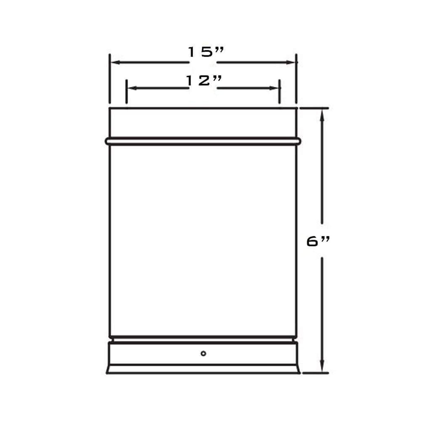 Metal-Fab Air-Cooled Temp/Guard 12" x 6" Chimney Length Pipe