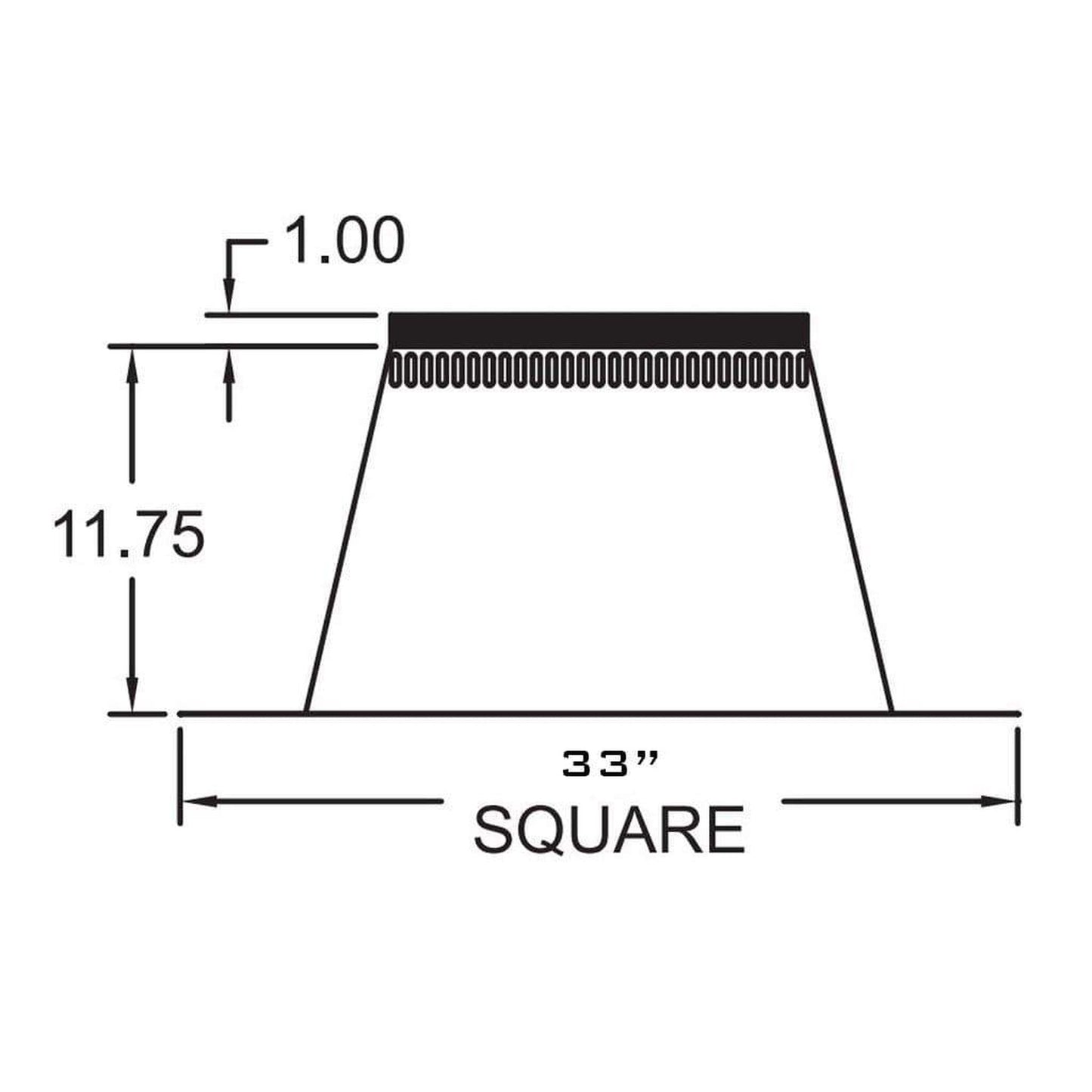 Metal-Fab All-Fuel Temp/Guard 14" 0/12 - 2/12 Flat Tall Cone Flashing