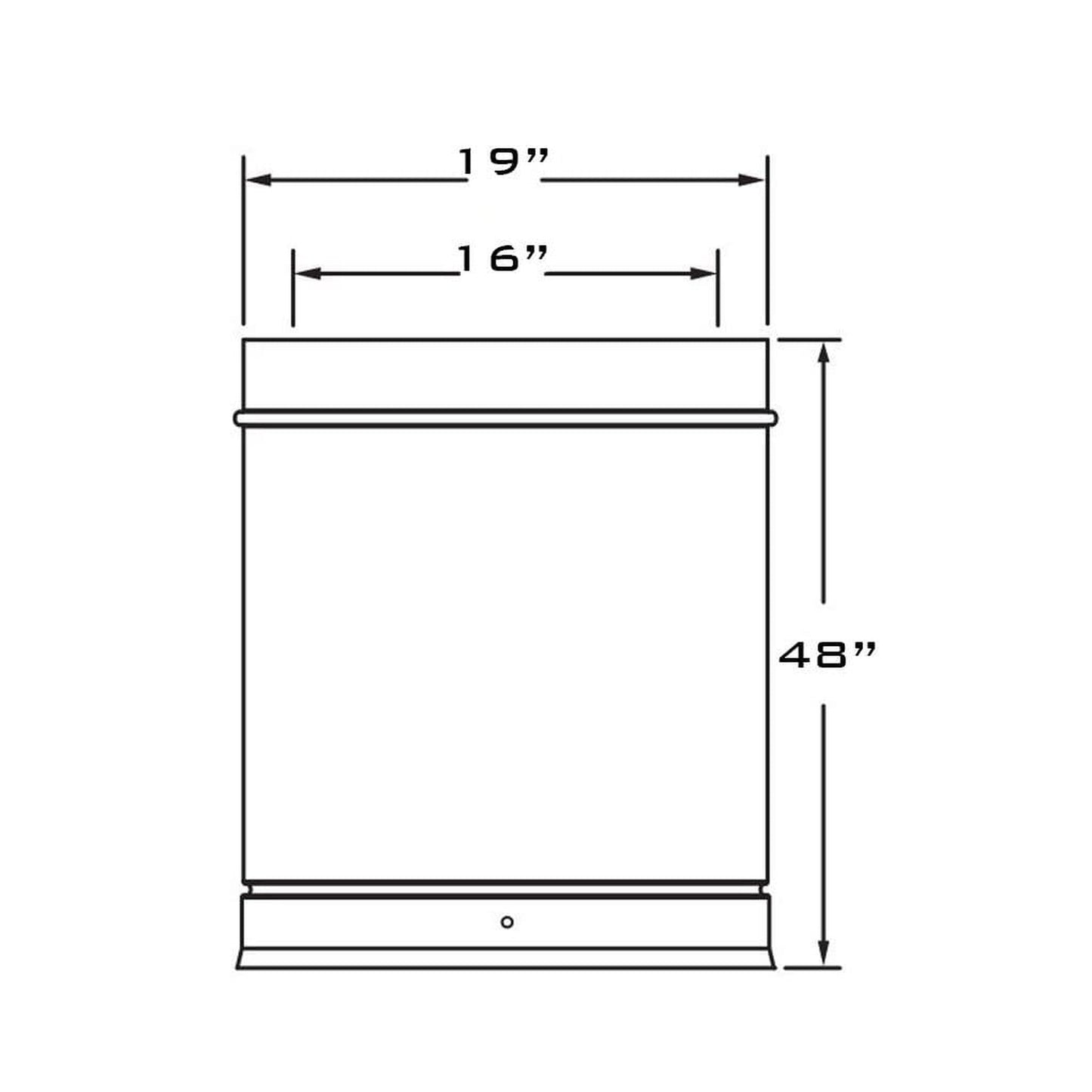 Metal-Fab All-Fuel Temp/Guard 16" x 48" Galvanized Chimney Length Pipe