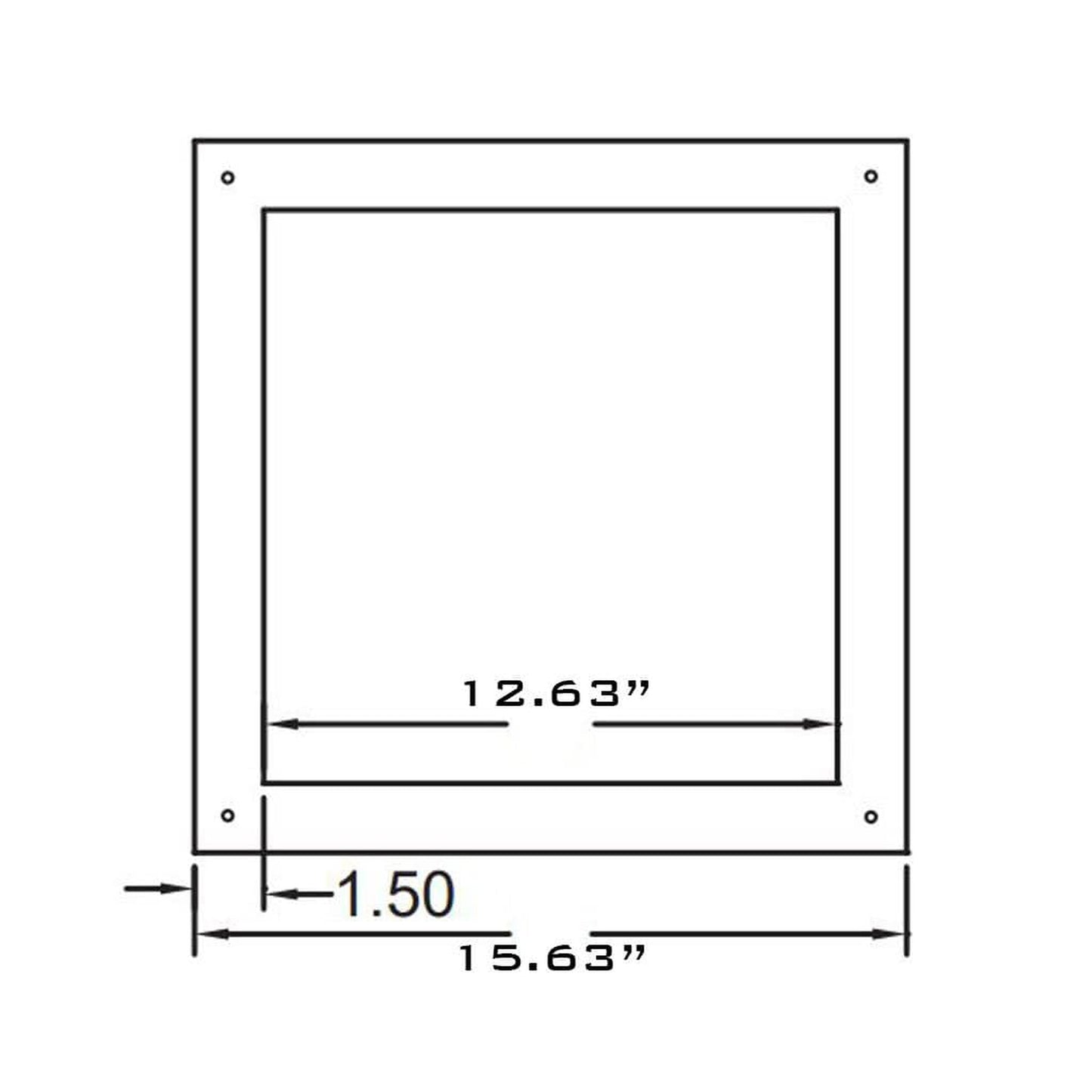 Metal-Fab All-Fuel Temp/Guard 6TGCST Black Ceiling Support Trim