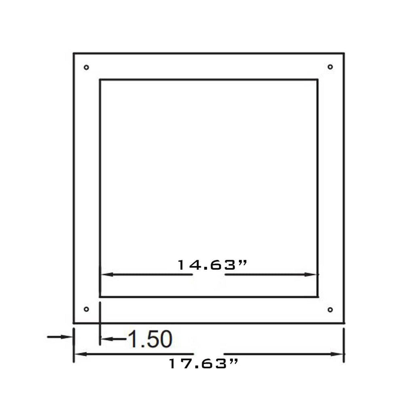 Metal-Fab All-Fuel Temp/Guard 8TGCST Black Ceiling Support Trim