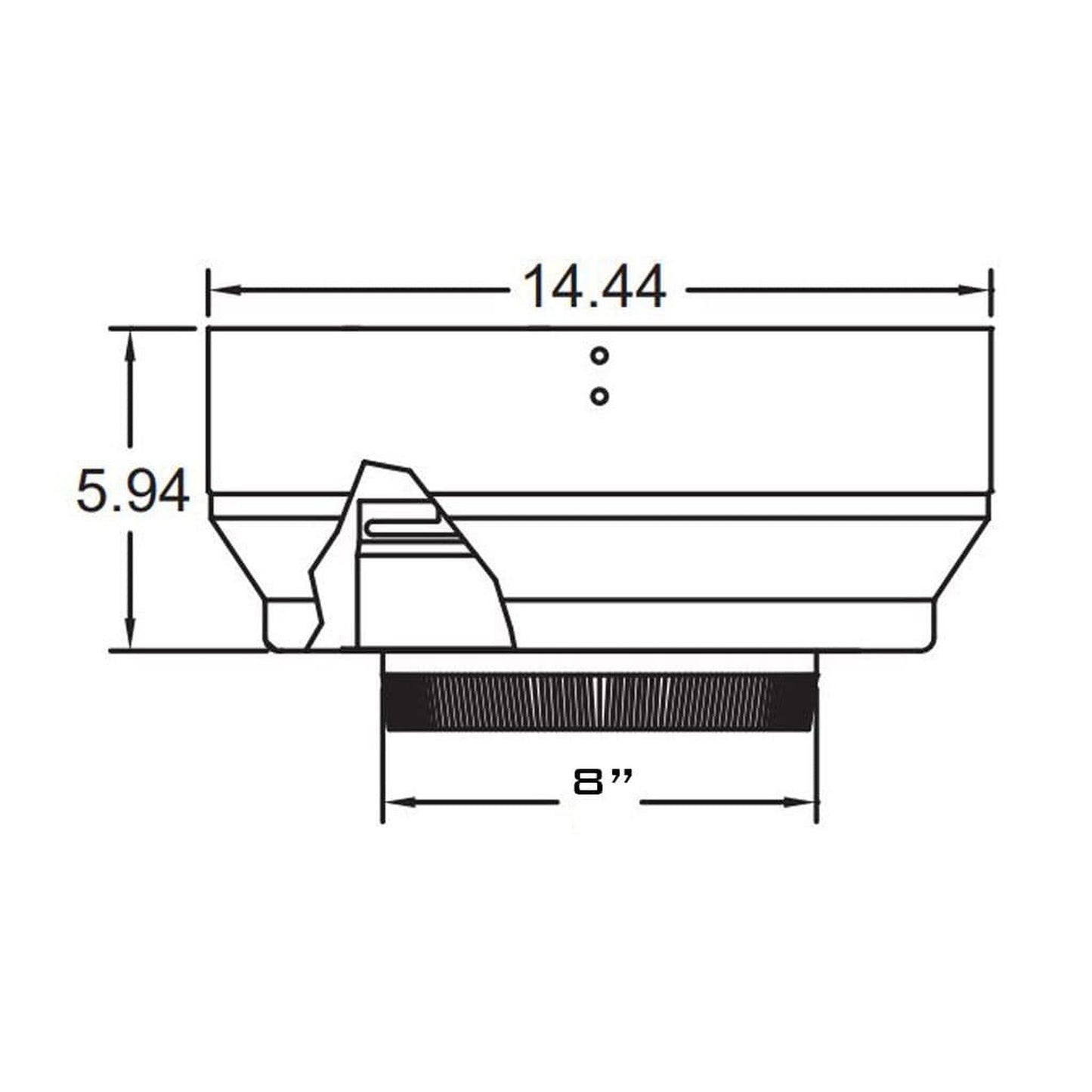 Metal-Fab All-Fuel Temp/Guard 8TGDLXS Black Deluxe Ceiling Support