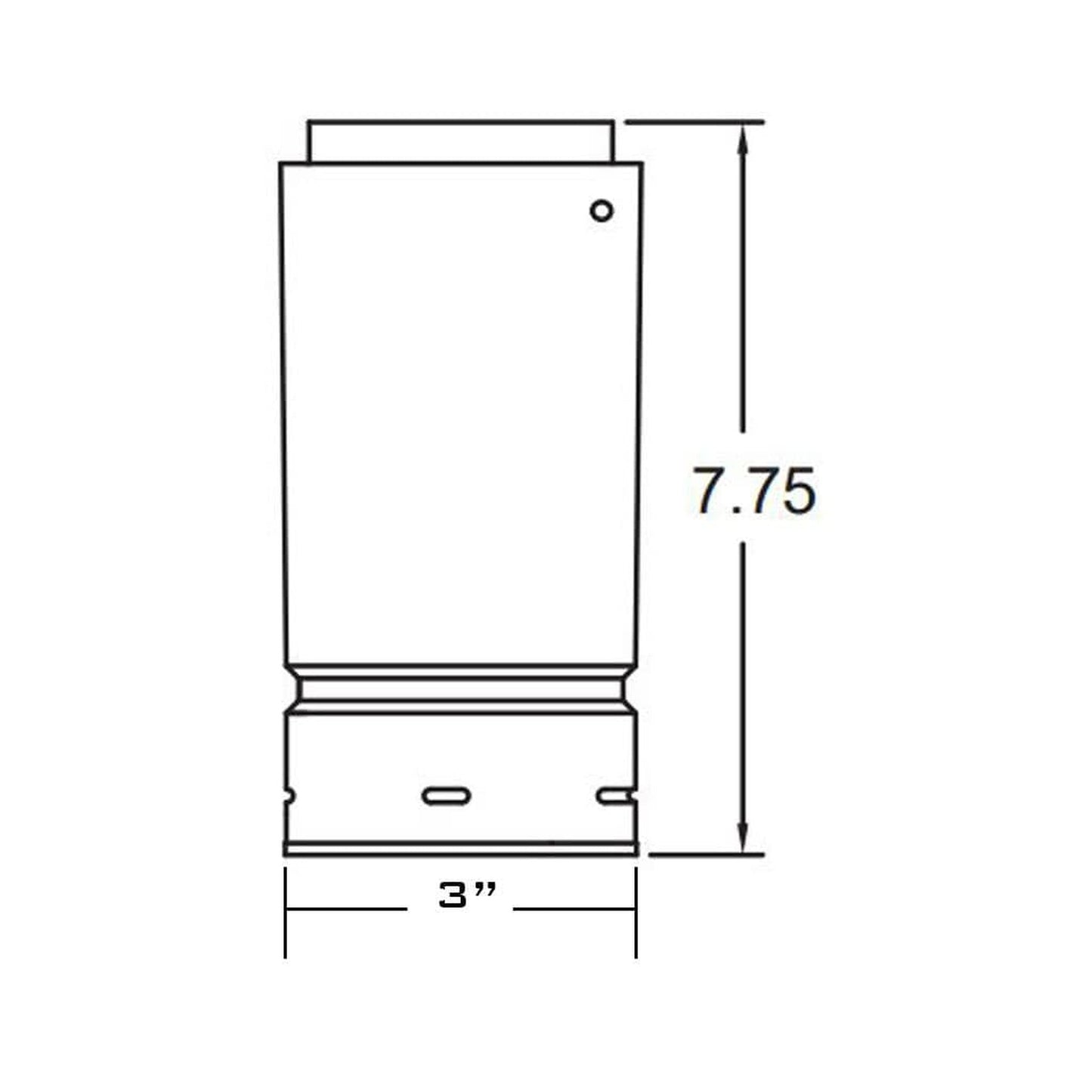Metal-Fab Biomass Chimney 3" Black Female Flex Adapter