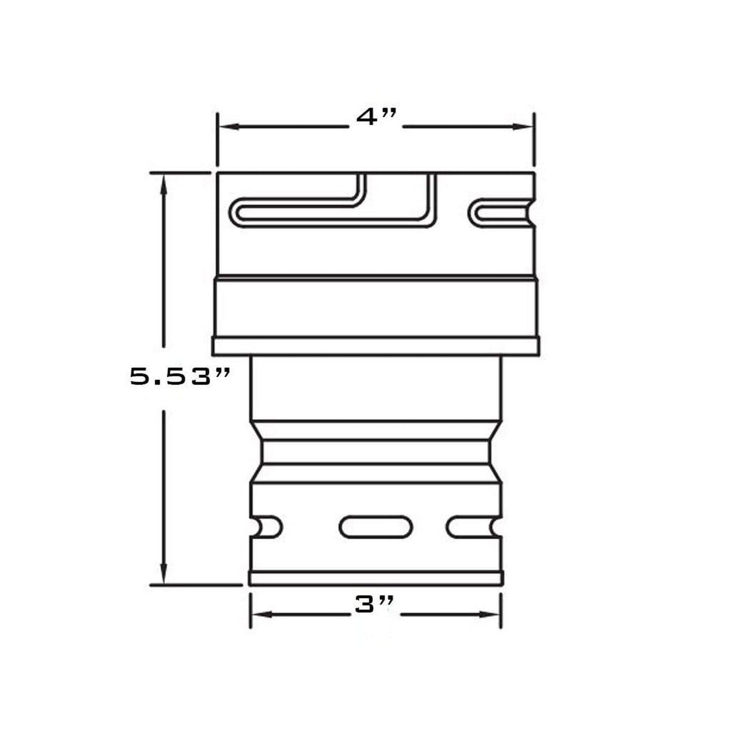Metal-Fab Biomass Chimney 3" to 4" Increaser
