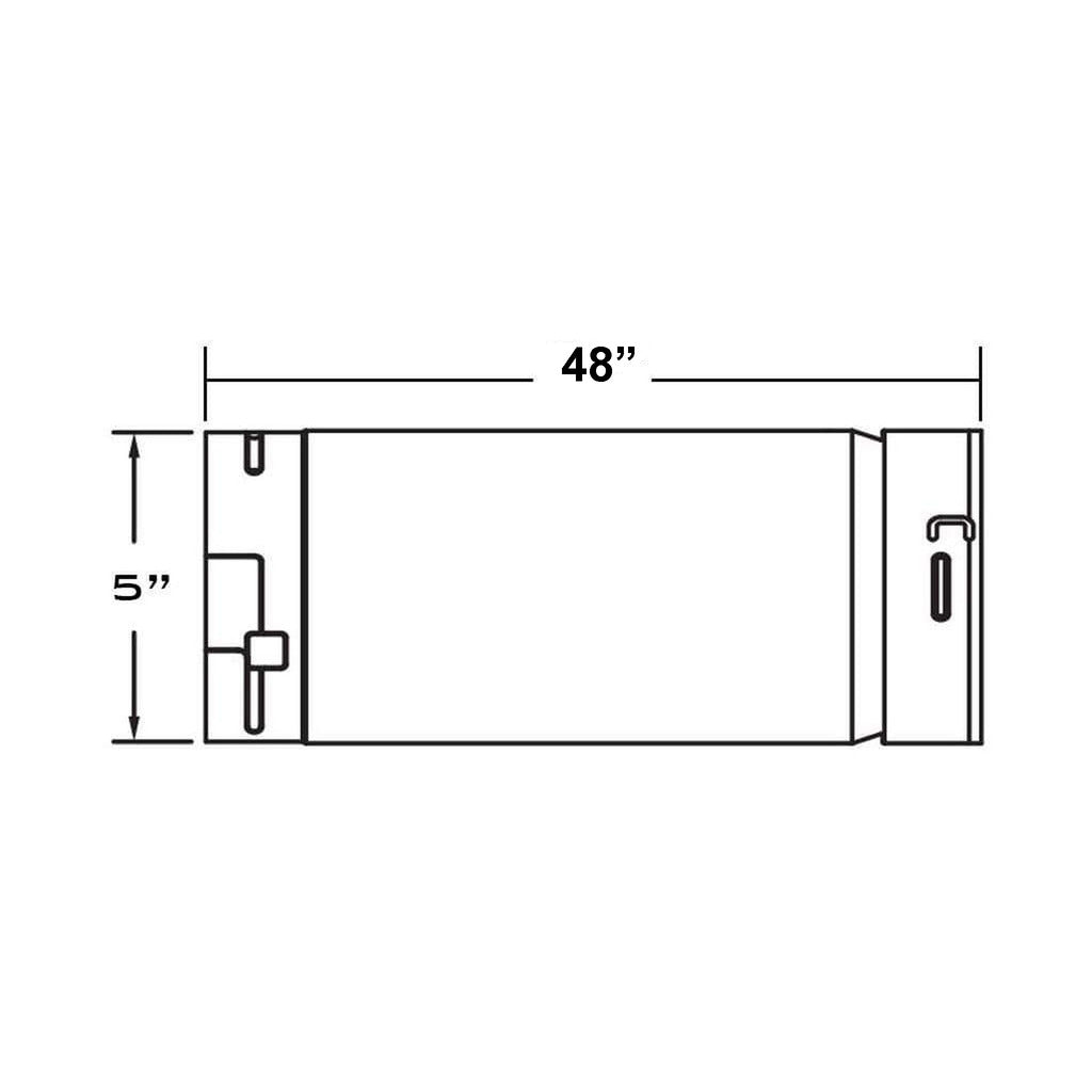 Metal-Fab Biomass Chimney 5" x 48" Stainless Steel Rigid Pipe Length
