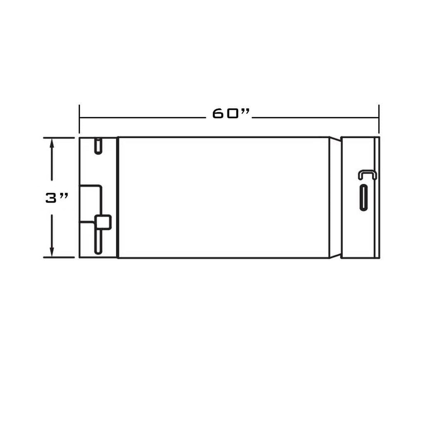 Metal-Fab Biomass Chimney Type-L Vent 3" x 60" Rigid Pipe Length