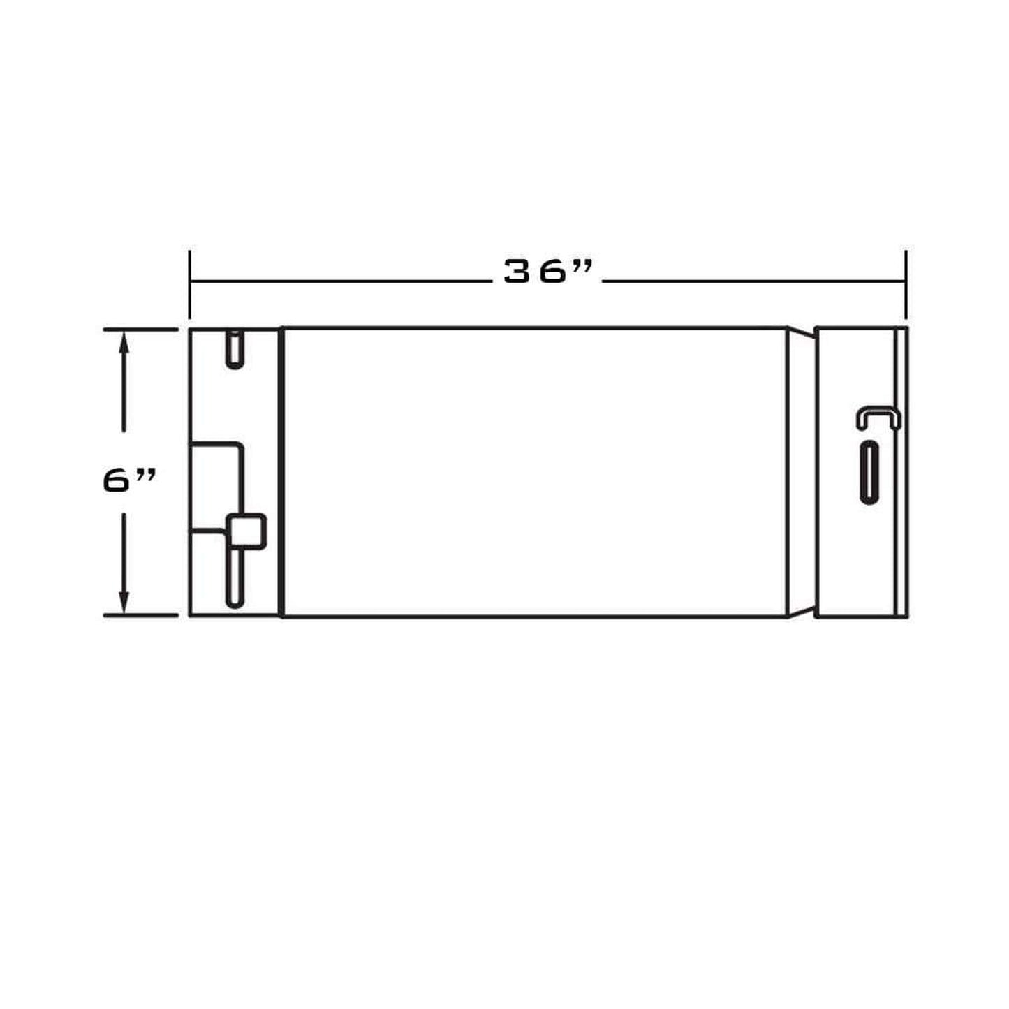 Metal-Fab Biomass Chimney Type-L Vent 6" x 36" Black Rigid Pipe Length