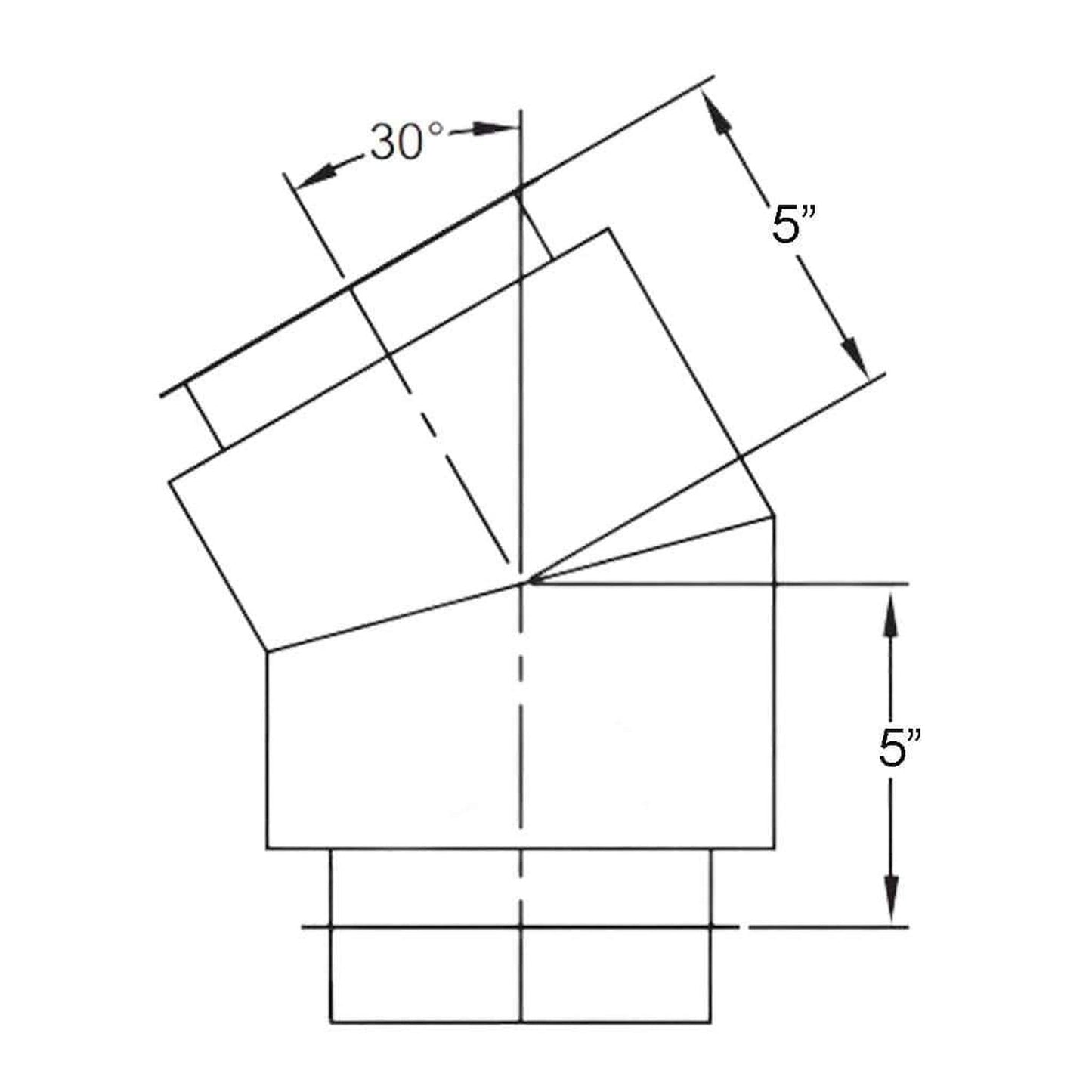 Metal-Fab Corr/Guard 6" x 30 Degree Aluminum Elbow Pipe